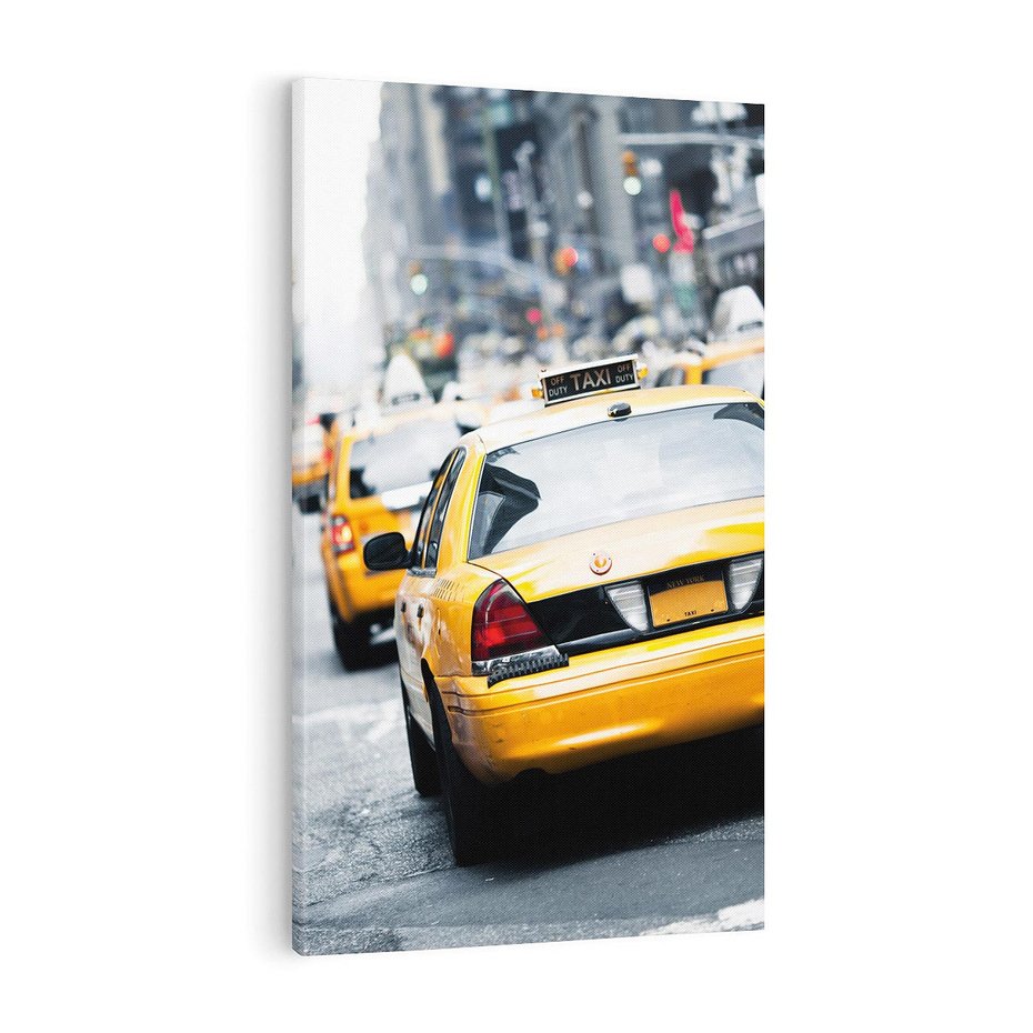 Obraz na płótnie 70x100 - Wszystkie światła prowadzą do Nowego Jorku - TAXI, NY