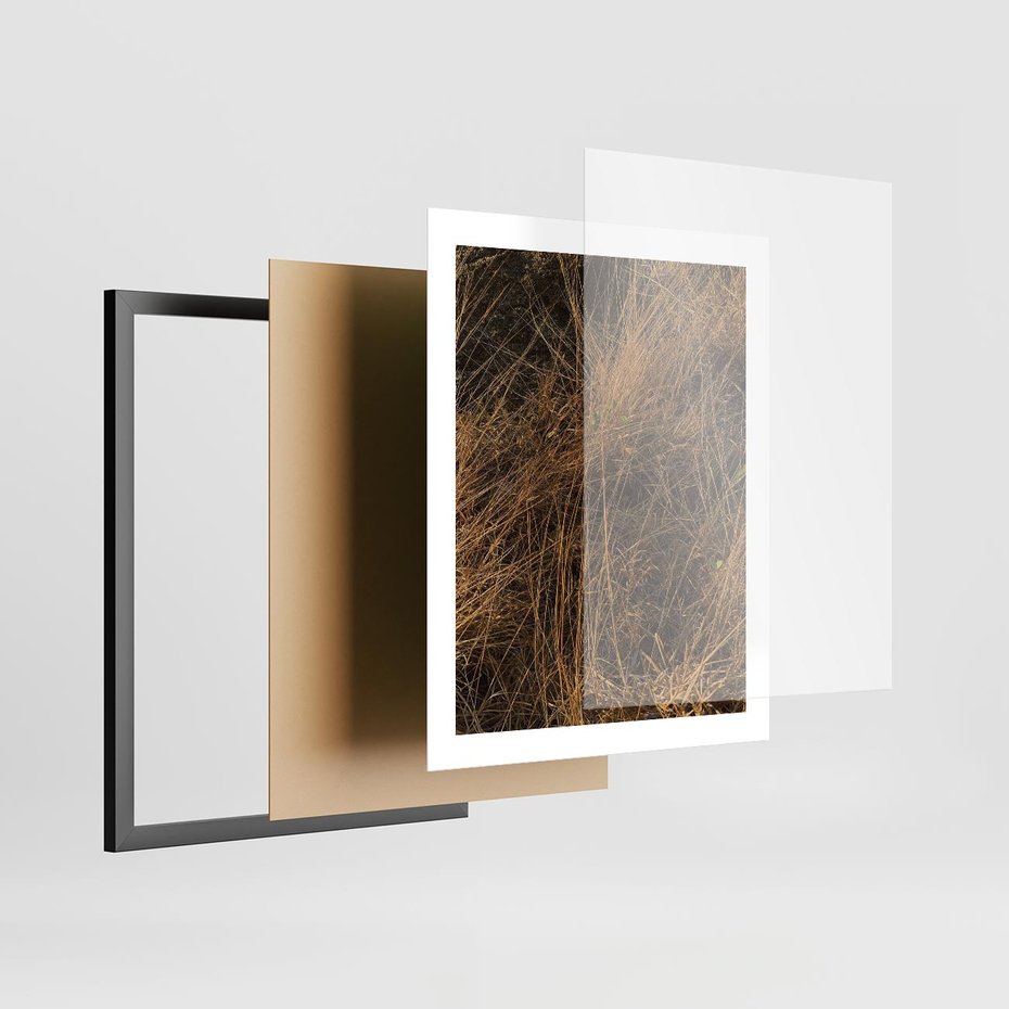 Plakat w ramie 40x50 - Szlachetna Suchość Traw - trawy, suche trawy - rama czarna