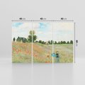 Obraz na płótnie 120x80 - Pole makowe w pobliżu Argenteuil 1873, Claude Monet - Reprodukcja - reprodukcja, obraz na płótnie