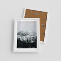 Plakat w ramie 30x40 - Zimowe Uroki Gór - góry ośnieżone, krajobraz górski - rama biała
