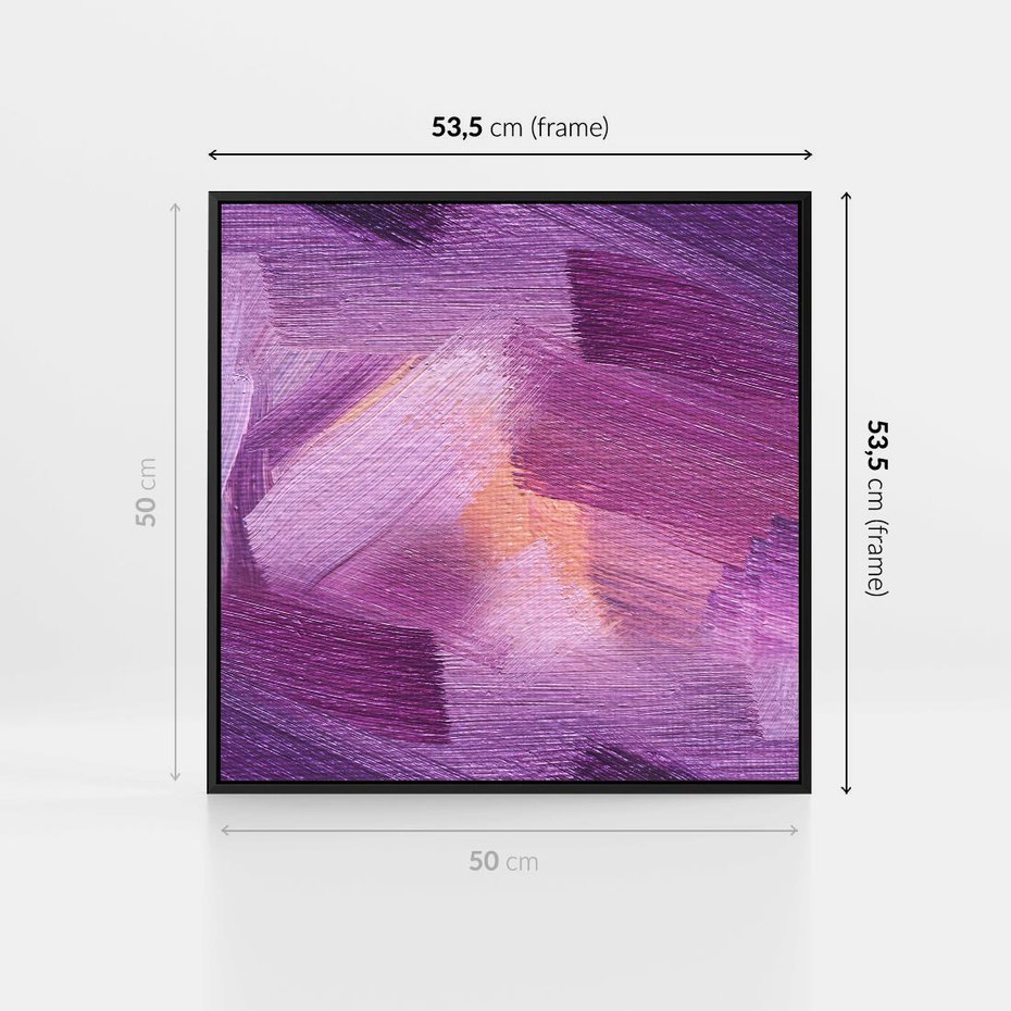 Obraz w ramie 50x50 - Abstrakcyjna gra kolorów - abstrakcja, akwarela - rama czarna