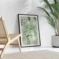 Plakat bez ramy 30x40 - Jasnozielone Liście w Kompozycji - liście, jasna zieleń