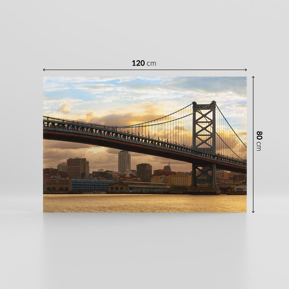 Obraz na płótnie 120x80 - Most w amerykańskim stylu - Philadelphia, most
