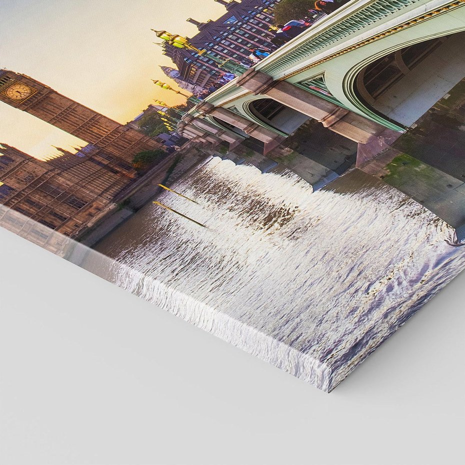 Obraz na płótnie 70x70 - London Calling: Autobus i Big Ben - Londyn, autobus