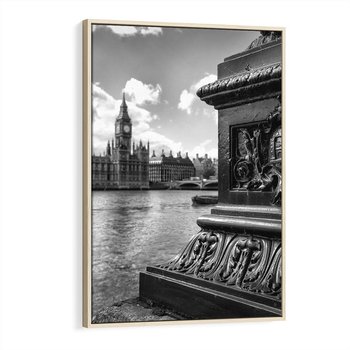 Obraz w ramie 80x120 - Pejzaż kruchości i siły - Londyn, Tamiza - rama drewno