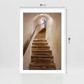 Plakat bez ramy 21x30 - Schody Wymiarów - schody, tunel