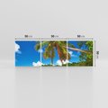Obraz na płótnie 150x50 - Oaza palm na plaży - palma, plaża