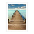 Plakat bez ramy 40x50 - Pomost nad morską przestrzenią - pomost, morze