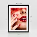 Plakat w ramie 30x40 - Piękno manicure: kolory i elegancja - paznokcie, manicure - rama czarna