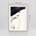 Plakat w ramie 50x70 - Stylowa Ekspresja - kobieta, moda - rama drewno