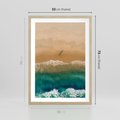 Plakat w ramie 50x70 - Nadbrzeżna Harmonia - plaża, morze - rama drewno
