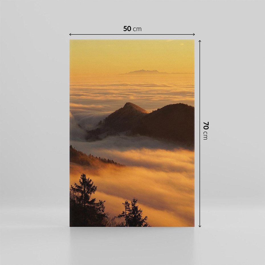 Obraz na płótnie 50x70 - Górzysty ukryty las - góry, las