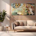 Obraz na płótnie 120x60 - "Narodziny Wenus" (1485), Sandro Botticelli - Reprodukcja - reprodukcja, obraz na płótnie