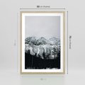 Plakat w ramie 50x70 - Zimowe Uroki Gór - góry ośnieżone, krajobraz górski - rama drewno