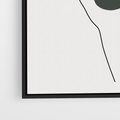 Obraz w ramie 70x100 - Bezczasowe Echo - szkic jedną linią, one line - rama czarna