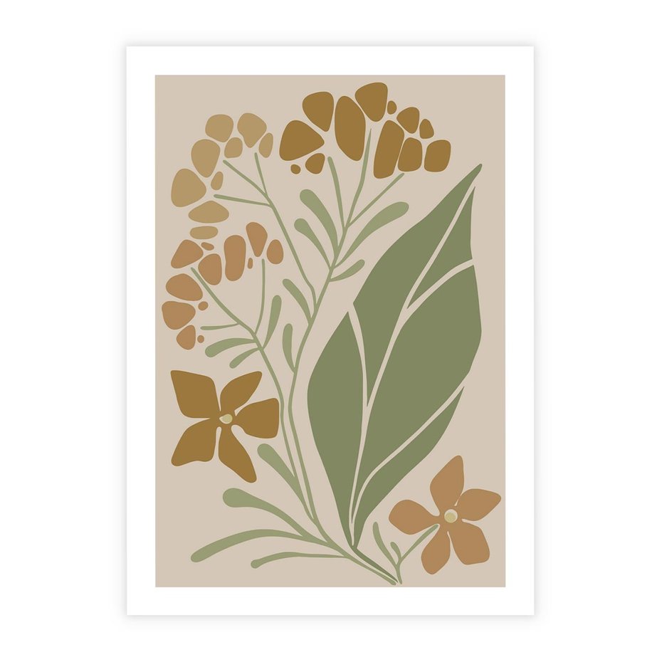 Plakat bez ramy 50x70 - Subtelność Utajona - nowoczesny plakat, roślinność