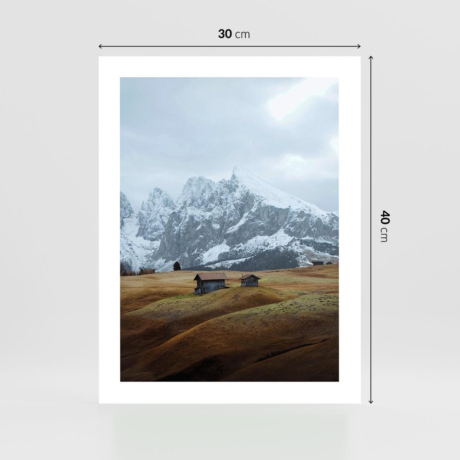 Plakat bez ramy 30x40 - Odkryj Ich Urok - góry, skandynawia