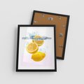 Plakat w ramie 40x50 - Świeże cytryny pełne smaku - cytryny, owoce - rama czarna