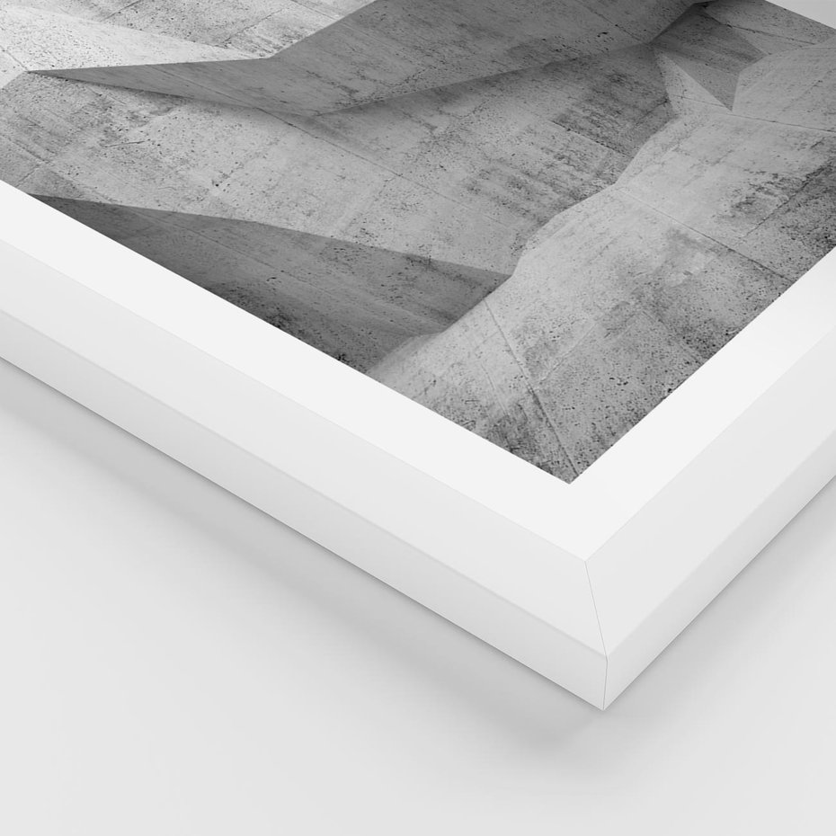 Plakat w ramie 40x50 - Geometryczna harmonia sztuki - geometria, sztuka - rama biała