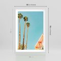 Plakat w ramie 50x70 - Letnie Marzenia - palmy, na tle nieba - rama biała