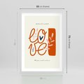 Plakat w ramie 50x70 - Pastelowa Siła Miłości - miłość, love - rama biała
