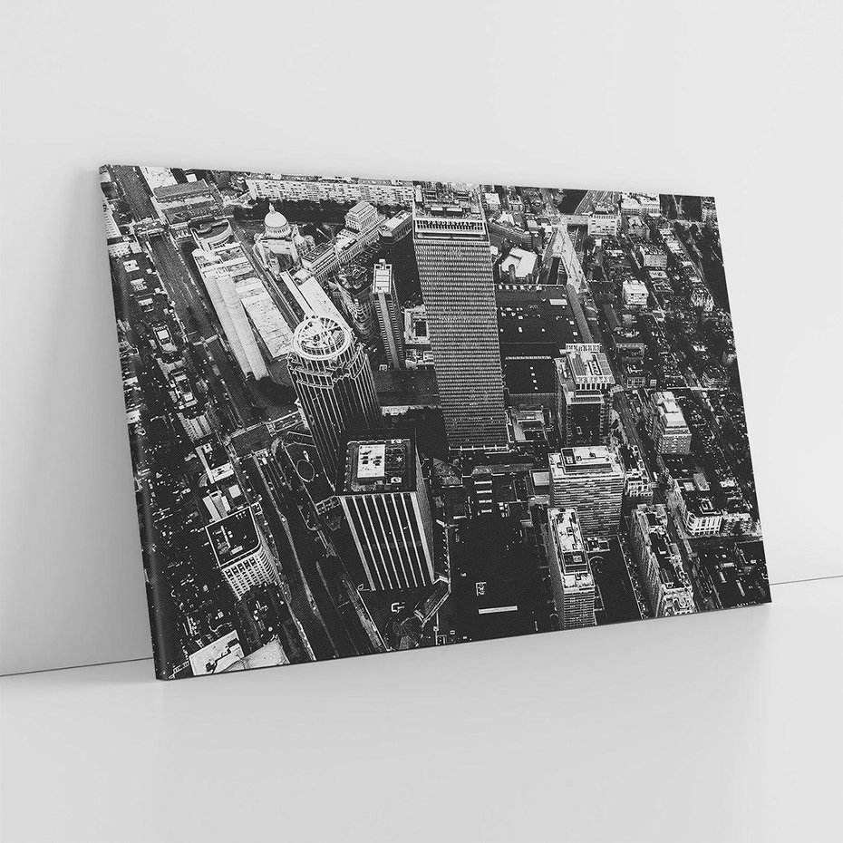 Obraz na płótnie 100x70 - Kontrastujące miasto - miasto, biało