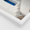 Zestaw obrazy w ramie 50x70 galeria - Santorini, morze, białe, domki - rama biała