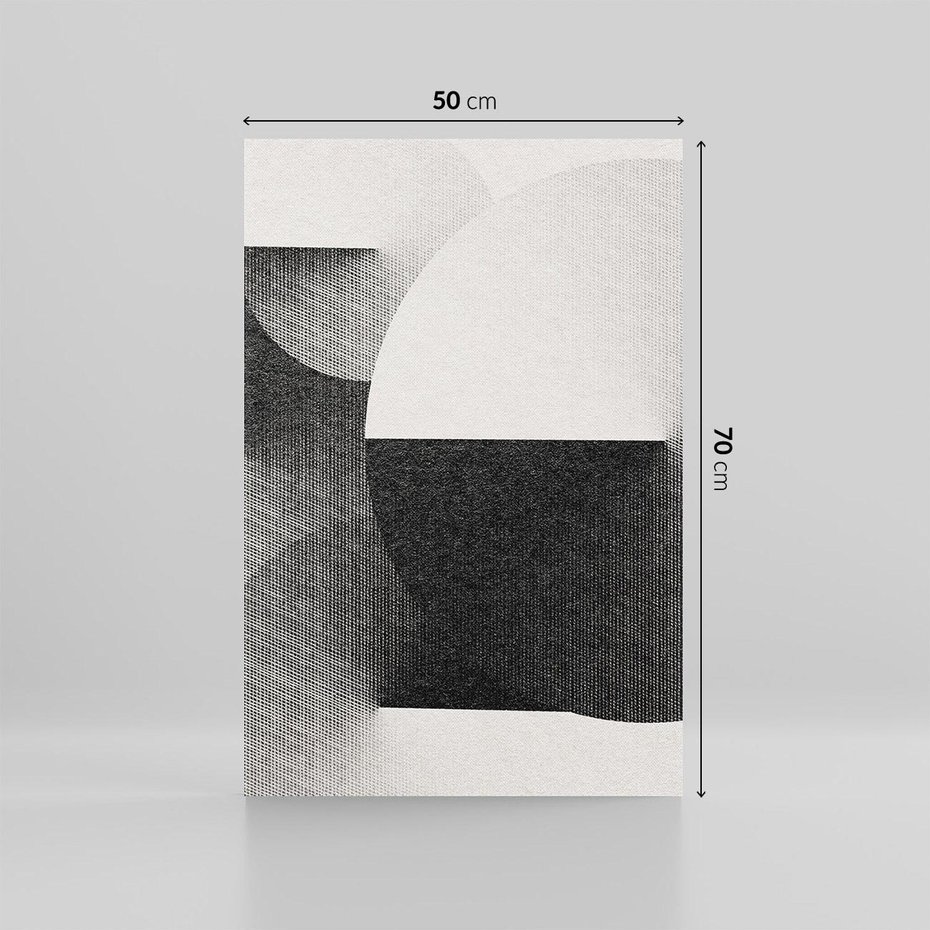 Obraz na płótnie 50x70 - Taniec Szarych Okręgów - graficzne, geometryczne kształty