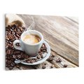 Obraz na płótnie 70x50 - Kawa w filiżance: aromatyczna chwila - kawa, filiżanka