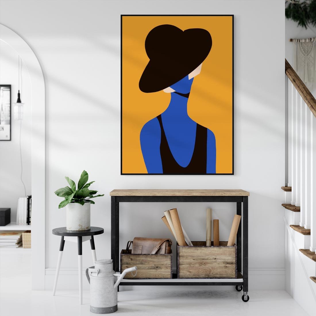 Obraz w ramie 70x100 - Zaklęte Zniknięcie - sztuka nowoczesna, plakat - rama czarna