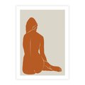 Plakat bez ramy 21x30 - Kobieca Sylwetka w Stylu Modernistycznym - modernistyczny pakat, kobieca sylwetka
