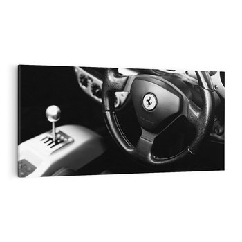 Obraz na płótnie 140x70 - Ferrari wnętrze pełne mocy - Ferrari, wnętrze