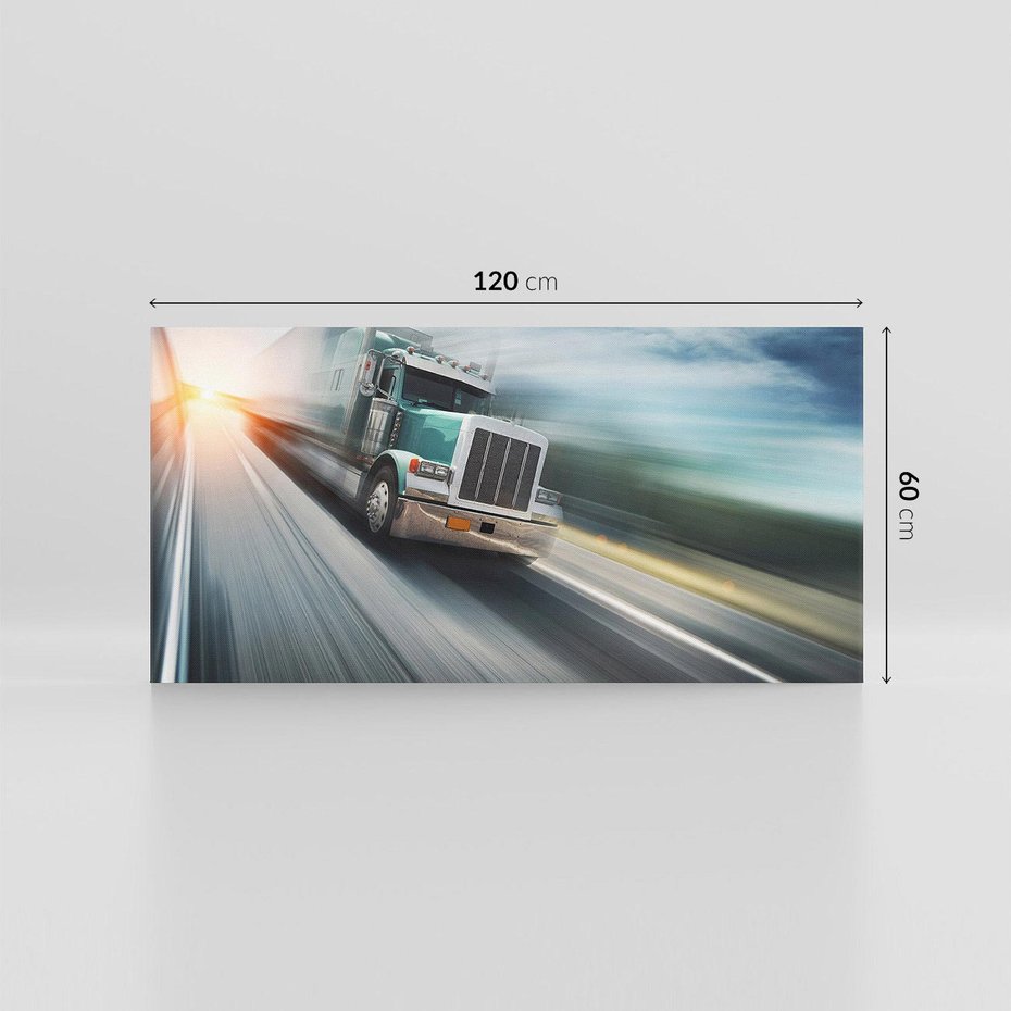 Obraz na płótnie 120x60 - Przez prerię ciężarówką - ciężarówka, USA