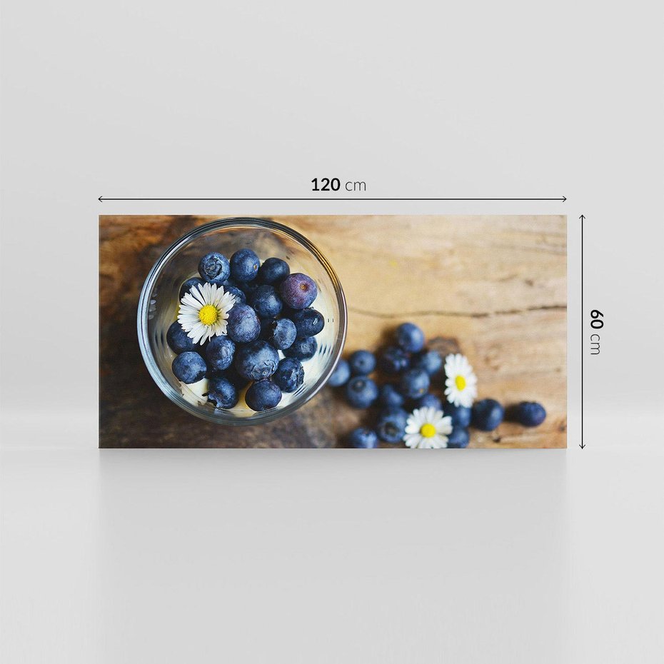 Obraz na płótnie 120x60 - Borówki - Owocowe Ukojenie - borówki, owoce