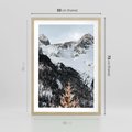 Plakat w ramie 50x70 - Górski Raj - góry, śnieg - rama drewno
