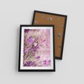 Plakat w ramie 30x40 - Majestat lawendy: fioletowe pola - lawenda, fiolet - rama czarna