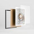 Plakat w ramie 30x40 - Kawa w Perfekcji - kawa w filiżance, cappuccino - rama czarna