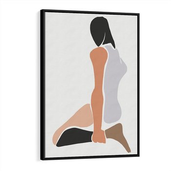 Obraz w ramie 50x70 - Widok Abstrakcyjny - abstrakcyjny obraz, minimalizm - rama czarna