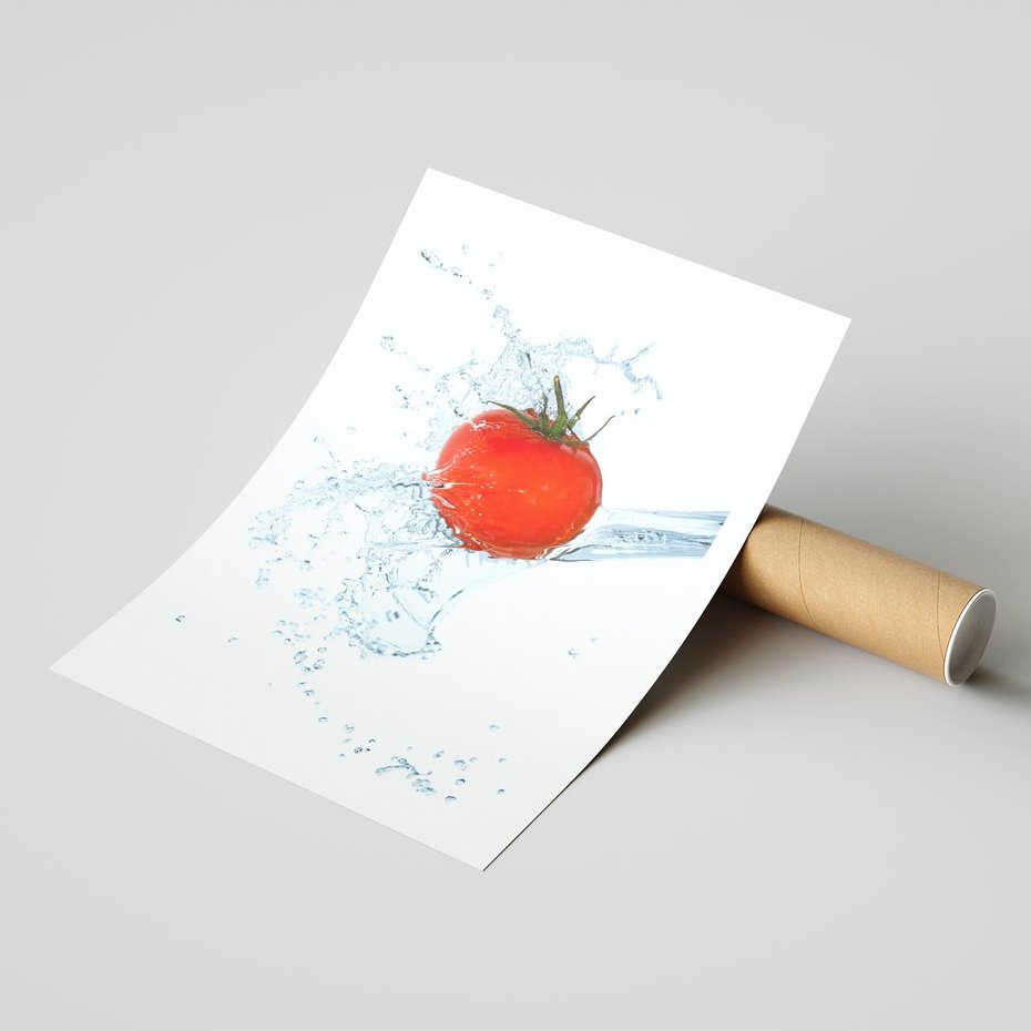 Plakat bez ramy 30x40 - Apetyczna KuchniaNowoczesna Ekspresja - pomidor, jedzenie