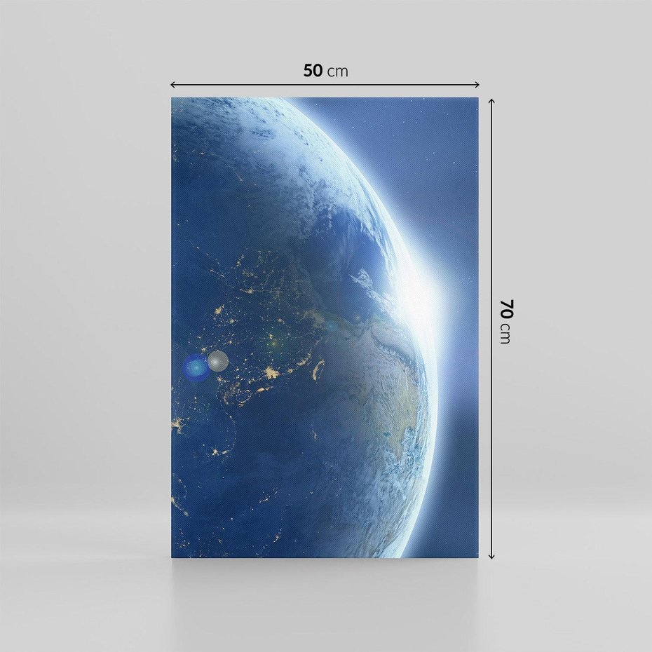 Obraz na płótnie 50x70 - Spotkanie księżyca i Ziemi - księżyc, ziemia