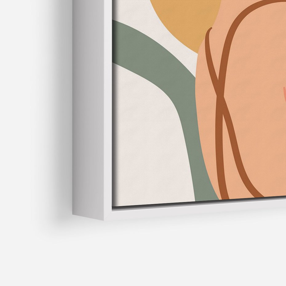 Obraz w ramie 50x70 - Kobieca Przenikliwość - nowoczesny plakat, styl retro - rama biała