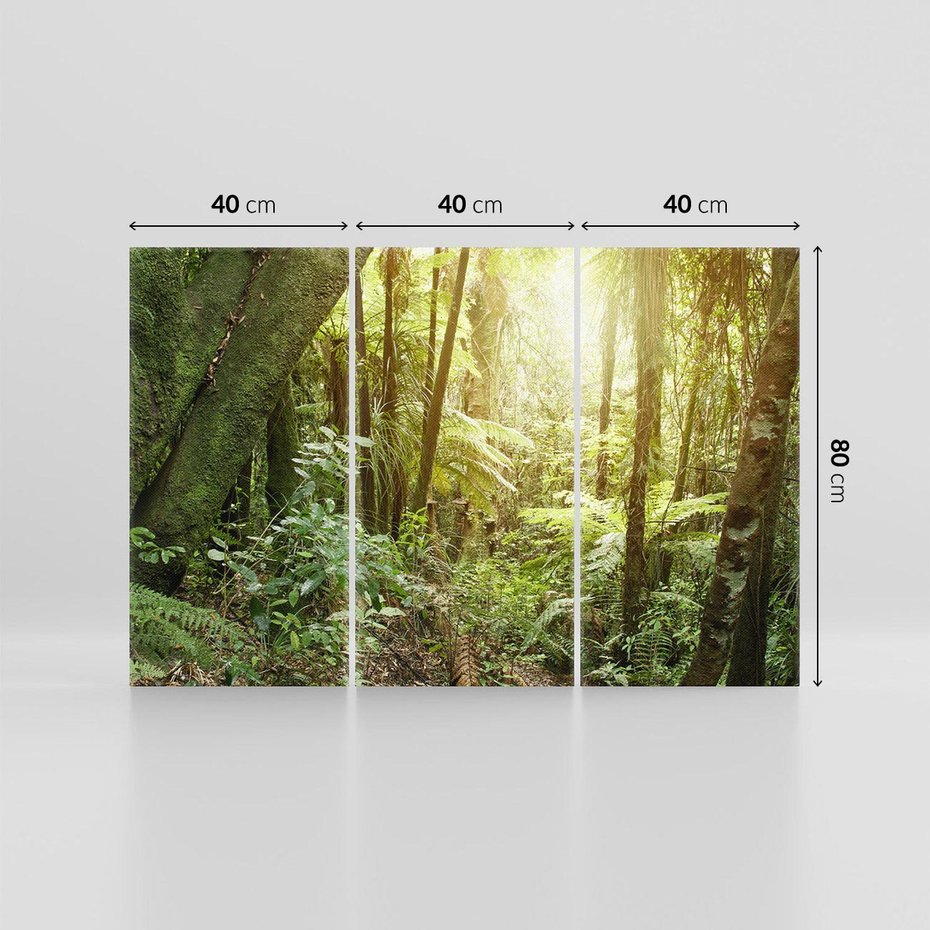 Obraz na płótnie 120x80 - Uroczysty Las Drzew - las, drzewa