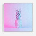 Obraz w ramie 80x80 - Ananas Abstrakcja - ananas, abstrakcja - rama biała