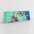 Obraz na płótnie 90x30 - Tropikalne palmy w krainie słonecznych wakacji - palmy, tropiki