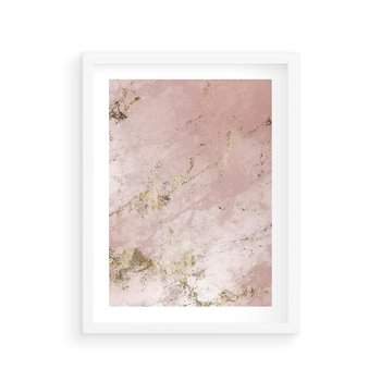 Plakat w ramie 30x40 - Piękno w Szczegółach - marmur, złoto - rama biała