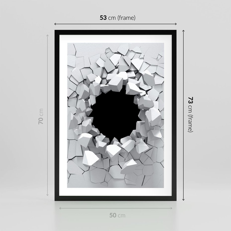 Plakat w ramie 50x70 - Nowoczesna Abstrakcja - grafika, nowoczesna - rama czarna