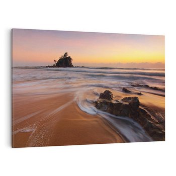 Obraz na płótnie 100x70 - Skały nad morzem - morze, plaża