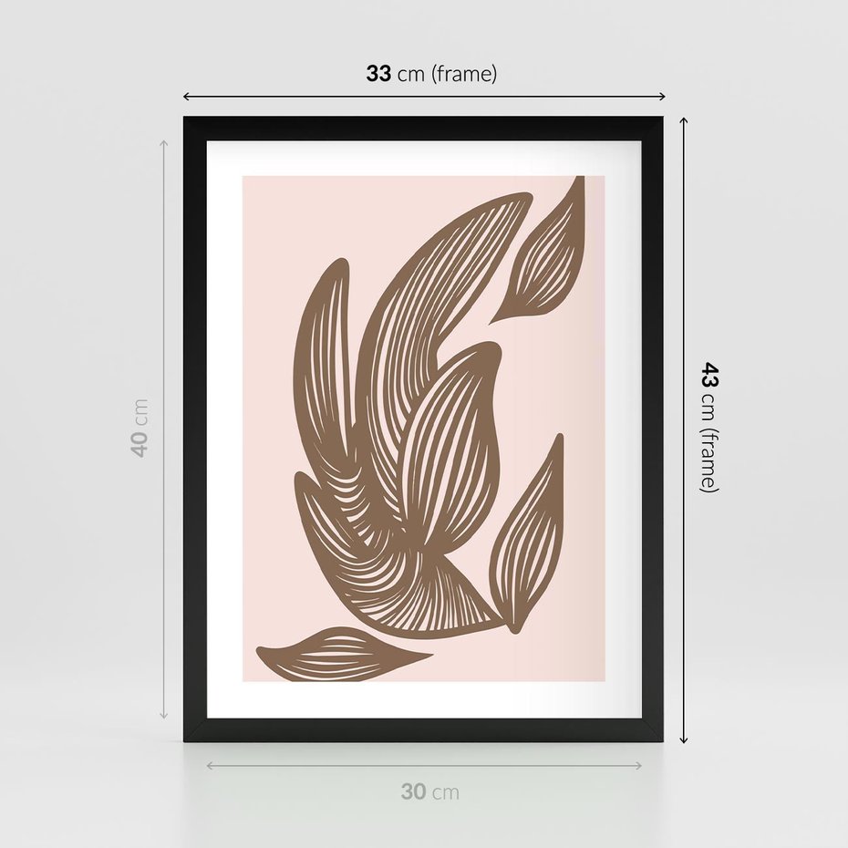 Plakat w ramie 30x40 - Nowoczesne Harmonie - skandynawski styl, plakat - rama czarna