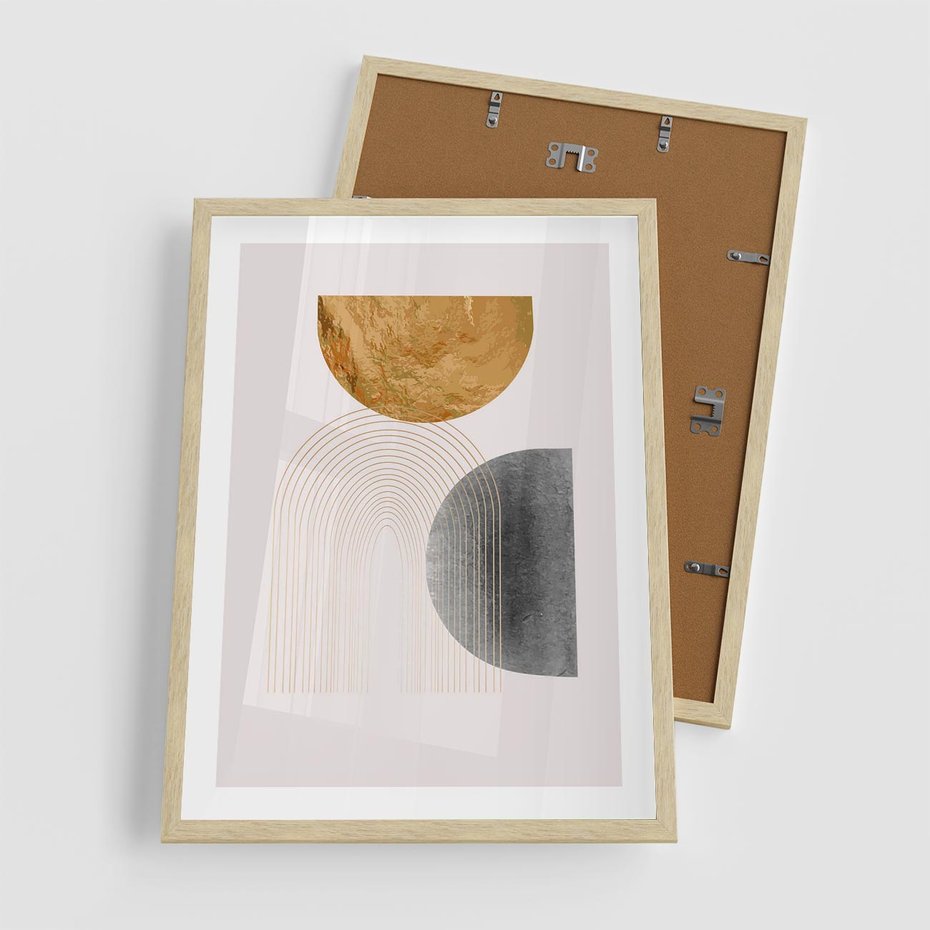 Plakat w ramie 50x70 - Nowoczesna Sztuka Geometrii - nowoczesna sztuka, modern - rama drewno