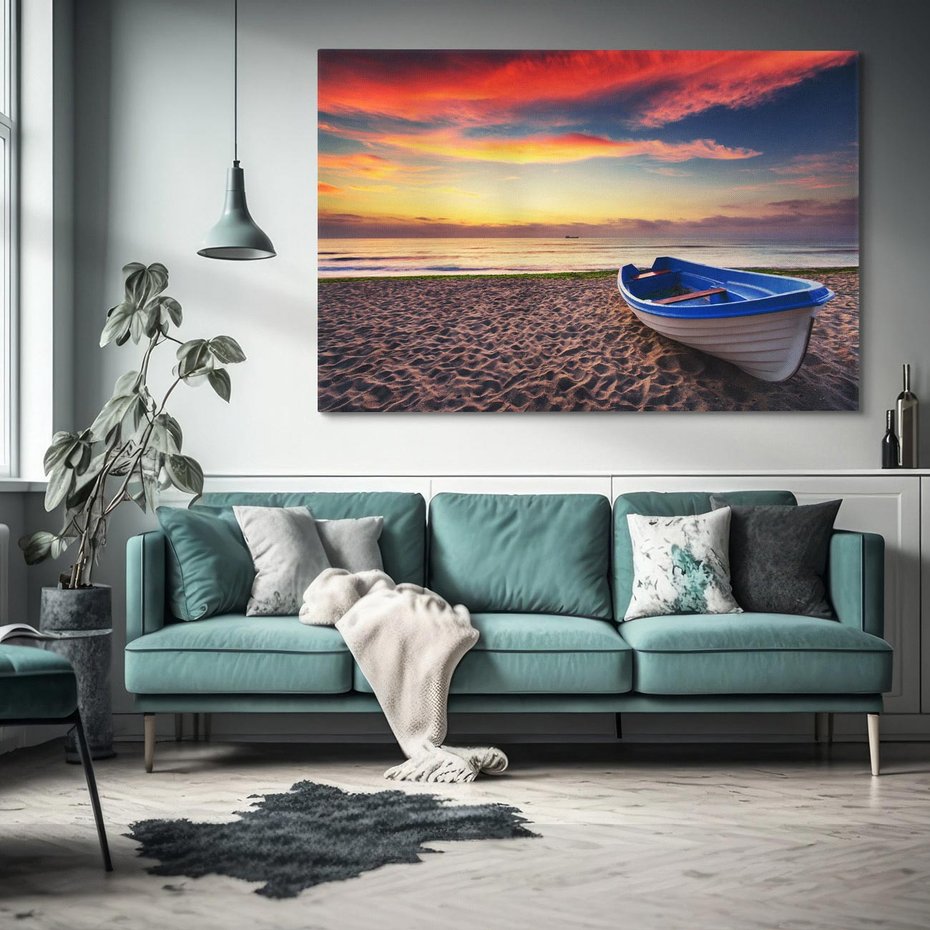 Obraz na płótnie 100x70 - Spokój nad morzem - morze, plaża